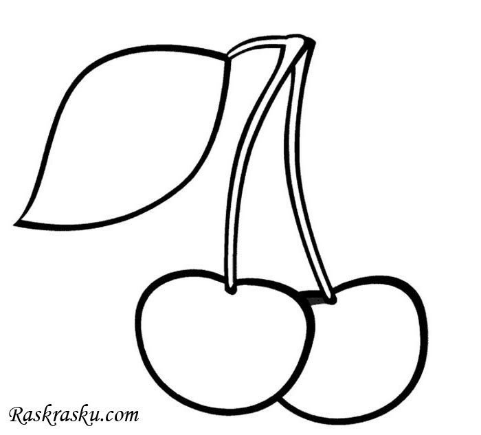 Вишня раскраска