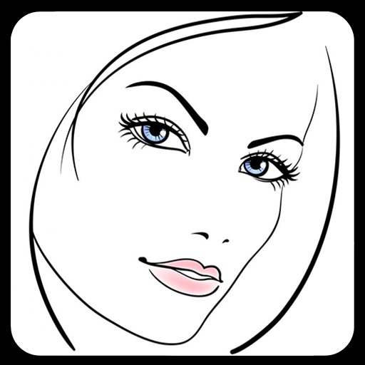 Контур лица женщины