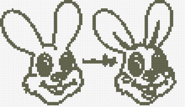 зайц для вышивки