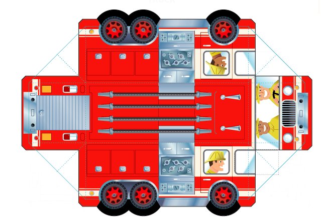 Развертка пожарной машины
