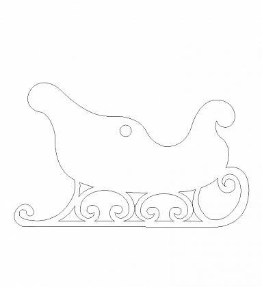 Санки трафарет