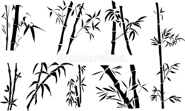 Трафарет бамбук