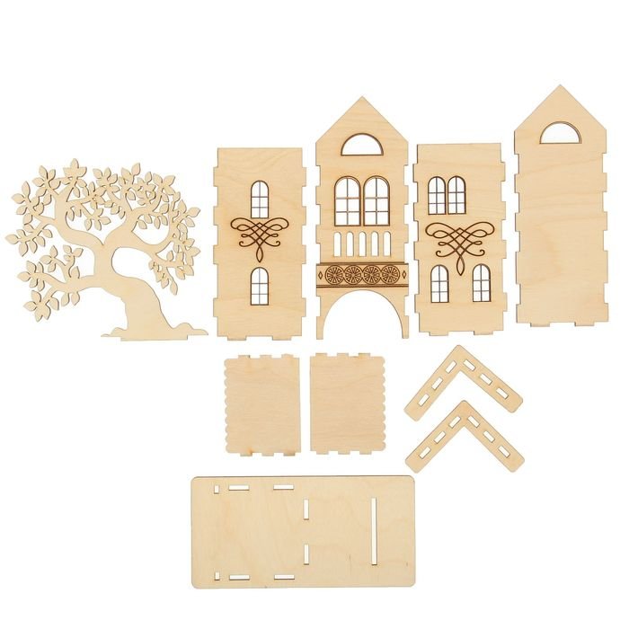 Макет домика для лазерной резки