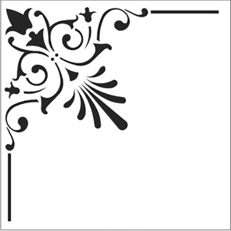 Угловой узор трафарет