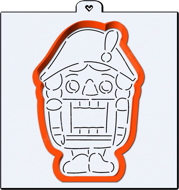 Пряник Щелкунчик трафарет