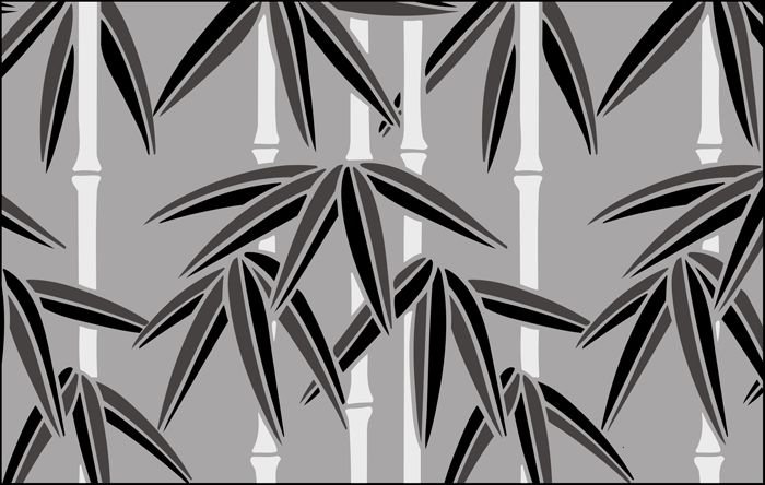 Трафарет бамбук на стену