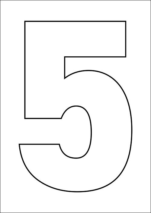 Цифра 3 для торта трафарет а4