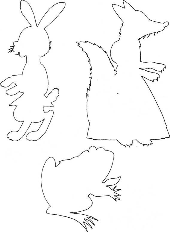 Контуры фигурок для вырезания