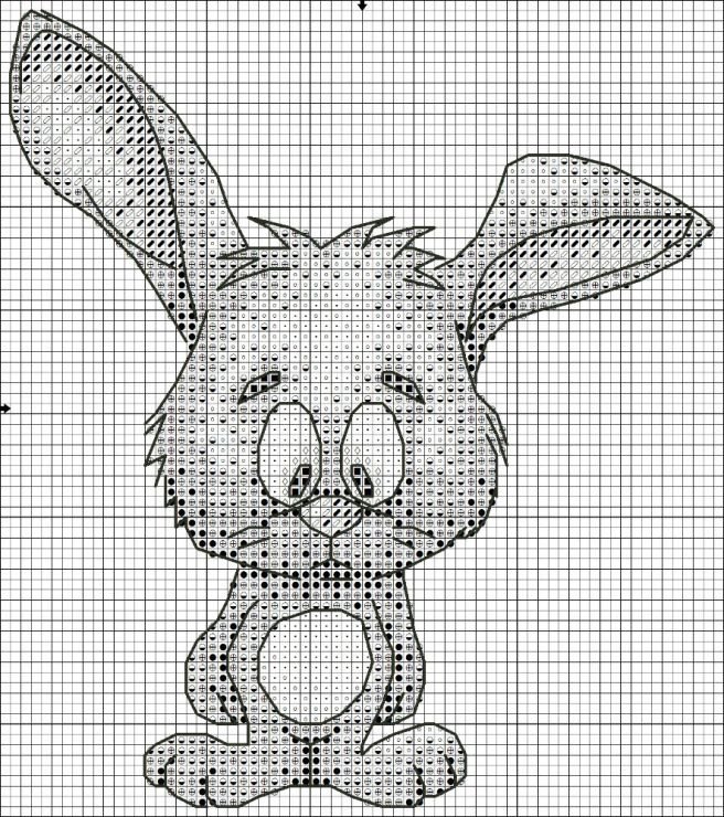 Схемы вышивки крестом зайчики