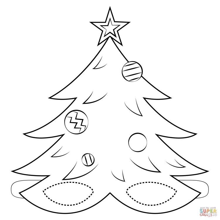 Елка раскраска