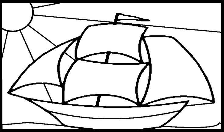 Контур рисунка для витража