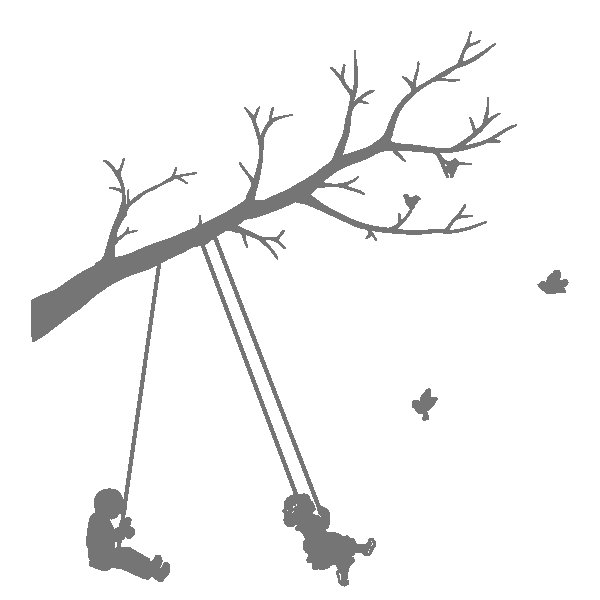 Трафарет качели