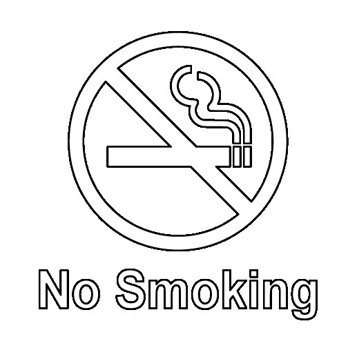 Трафарет курение запрещено