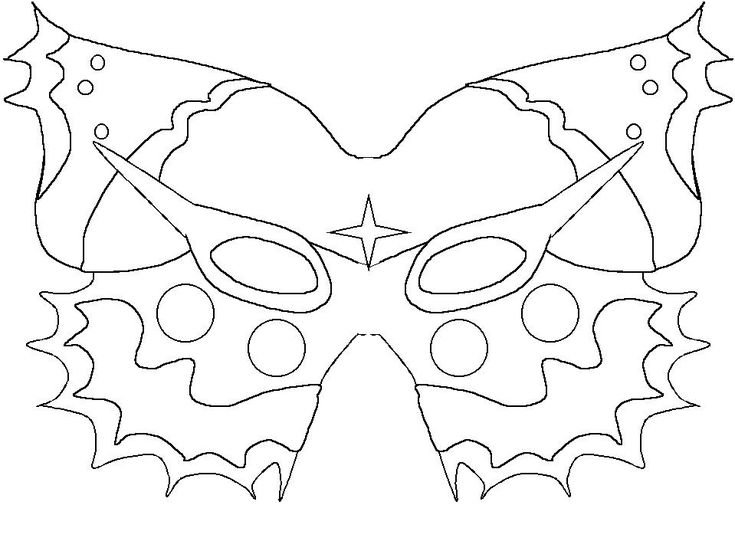 Маска трафарет для детей