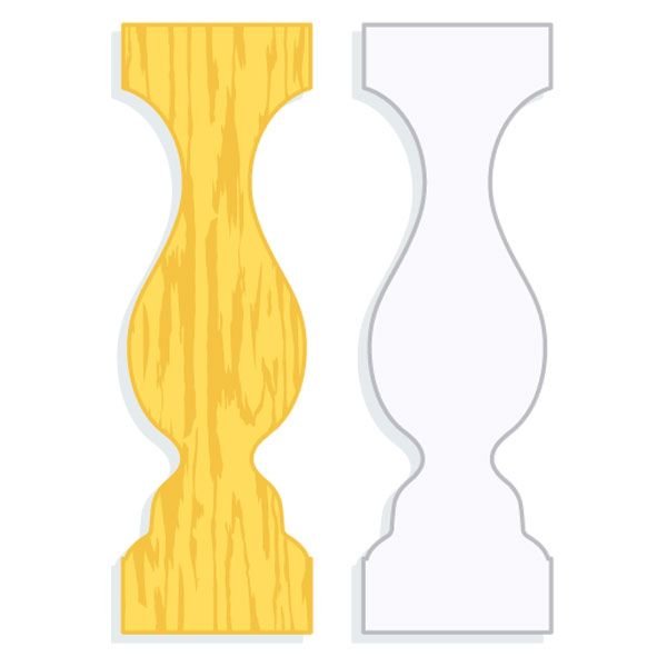 Балясина плоская деревянная