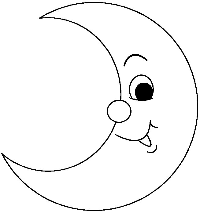 Месяц раскраска