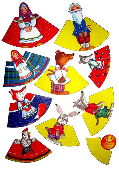 Бумажный конусный театр Курочка Ряба