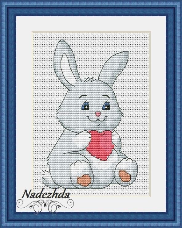 Вышивка "Зайка"