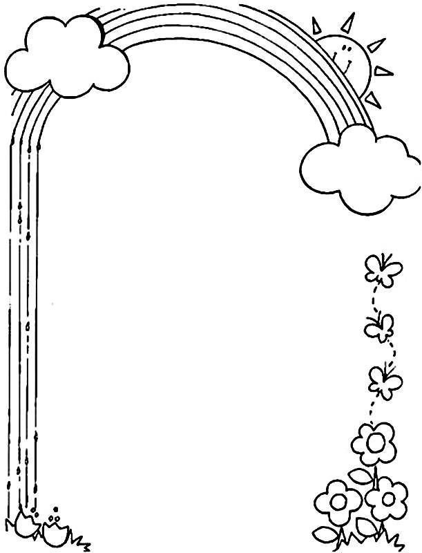 Детские черно-белые рамочки для текста