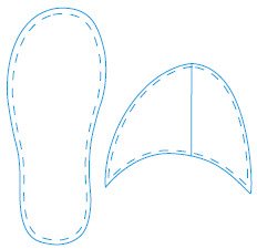 Выкройка тапочек из Войлока