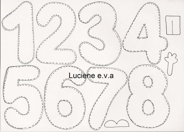 Трафарет для пряников цифры