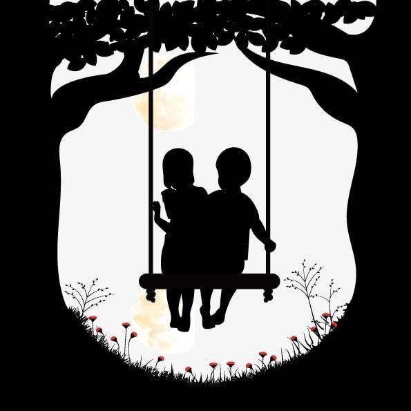 Силуэт мальчика и девочки