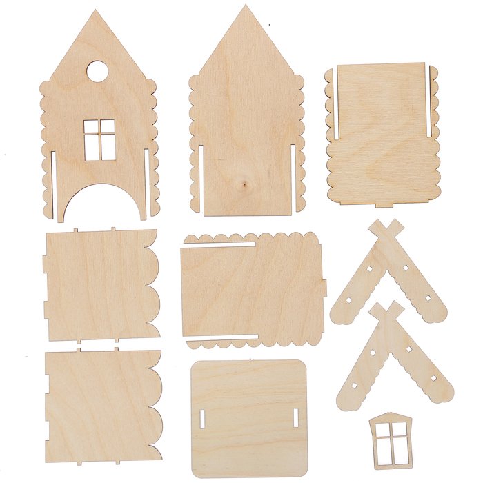 Макет домика из фанеры