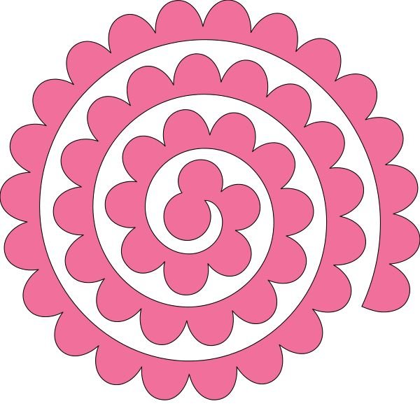 Цветок из спирали бумага