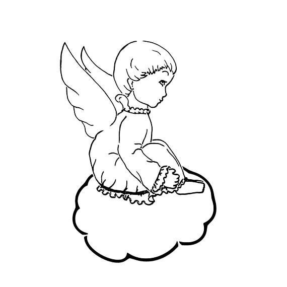Трафарет ангела