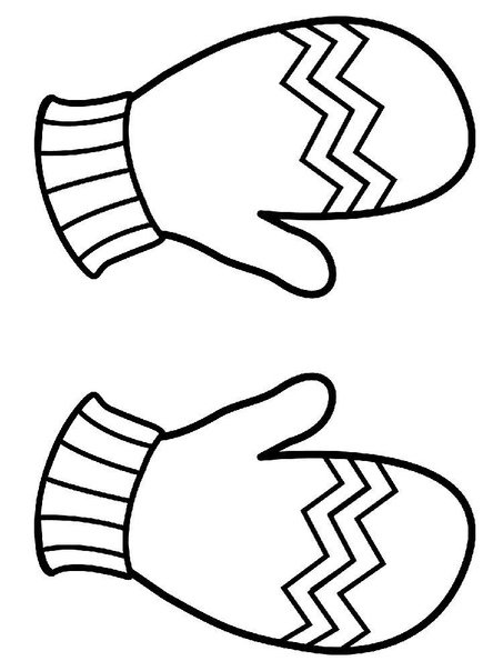 Раскраска. Рукавичка