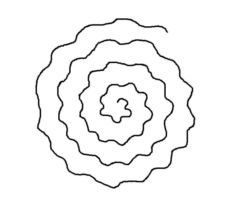 Трафарет для спиральной розы