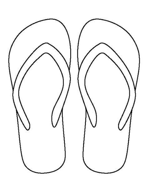 Трафарет тапочки
