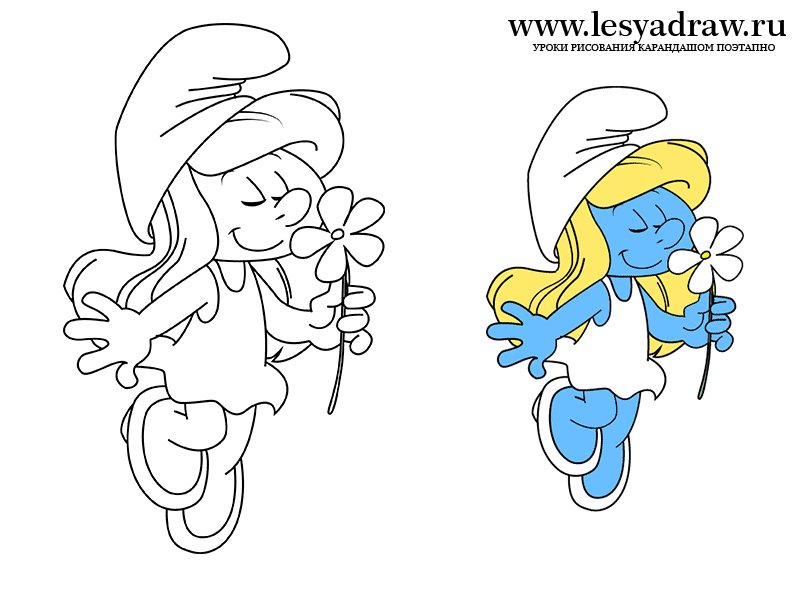 Смурфики для рисования