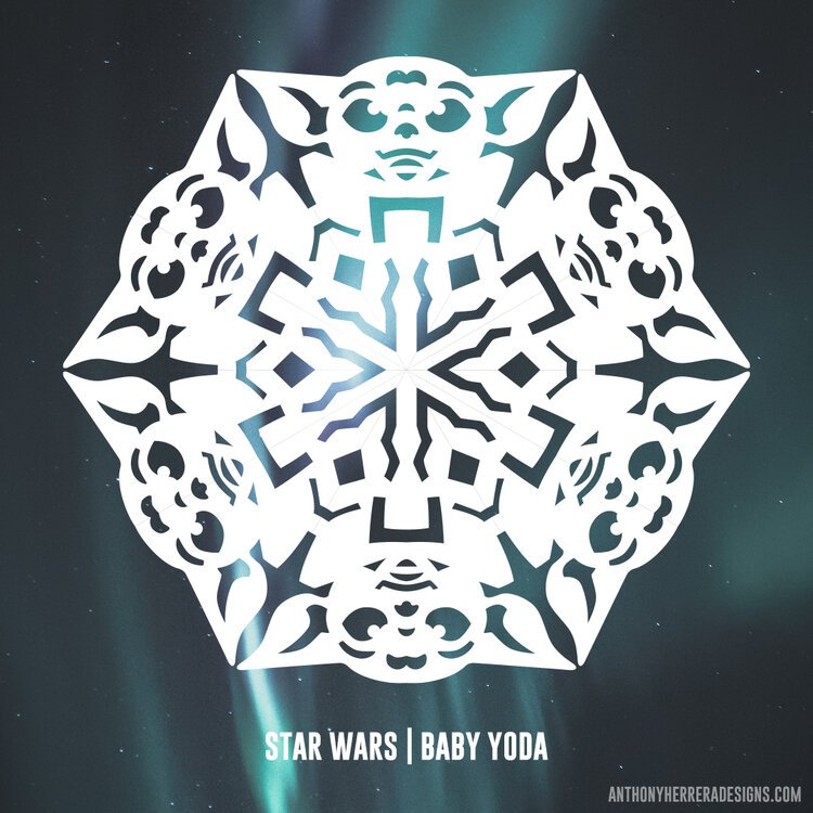 Вырезать снежинку Звездные войны