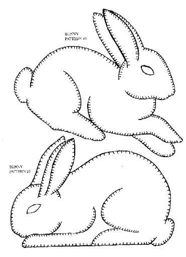Кролик трафарет для аппликации