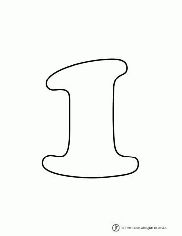 Цифра 1 шаблон