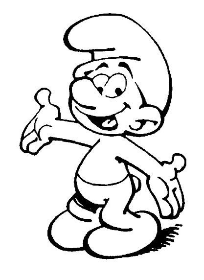 Трафарет смурфиков