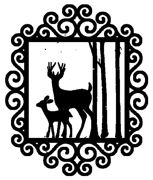 Ажурное вырезание олень