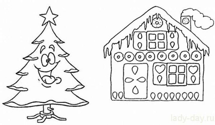 Новогодние трафареты домики