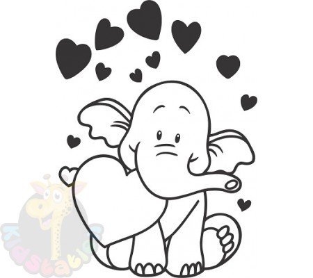 Милый Слоник для выжигания