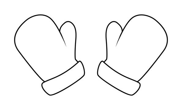 Варежка для раскрашивания для детей