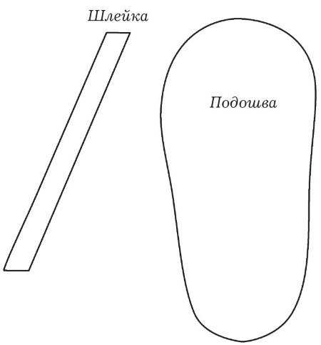 Тапочки шаблон