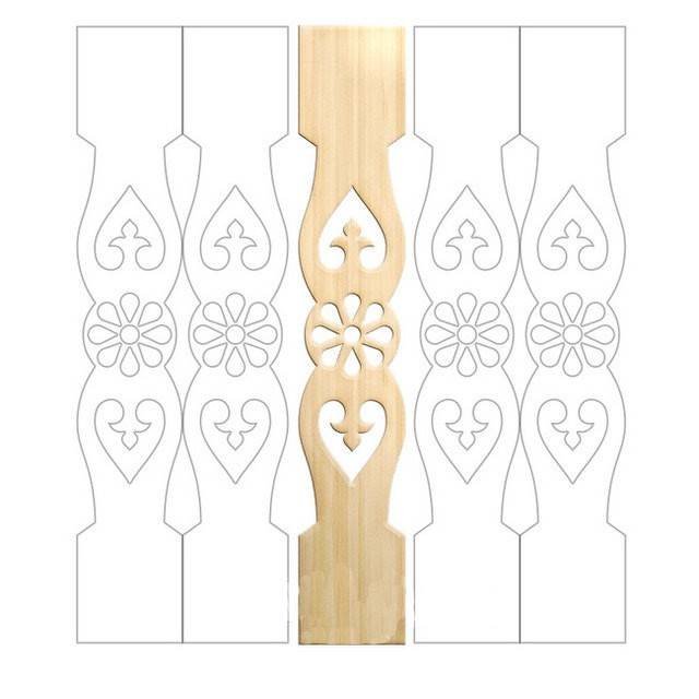 Прорезная резьба балясины