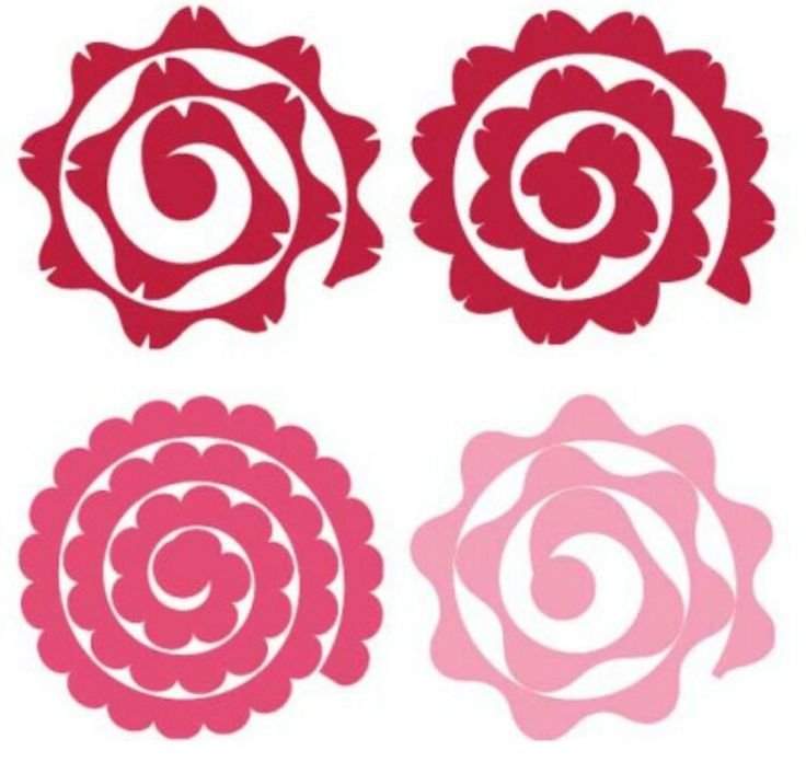 Трафарет для бумажной розы