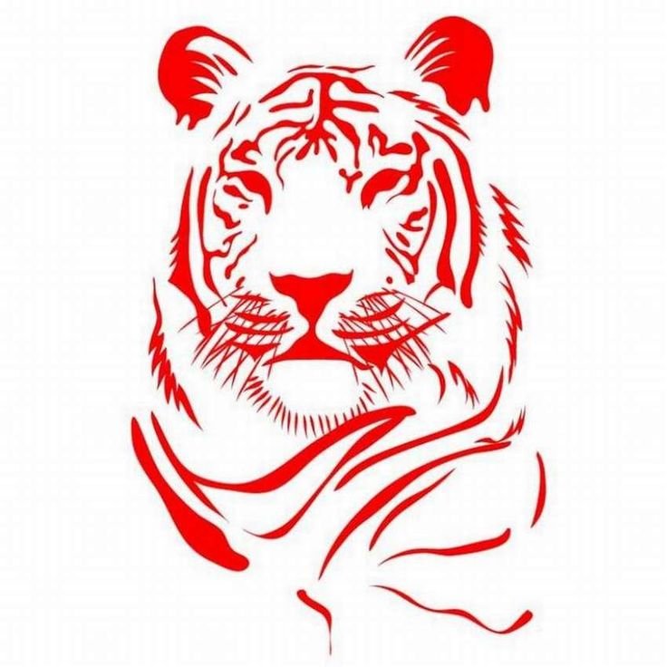 Трафарет тигра