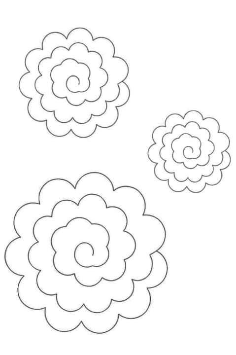 Трафареты для бумажных цветов