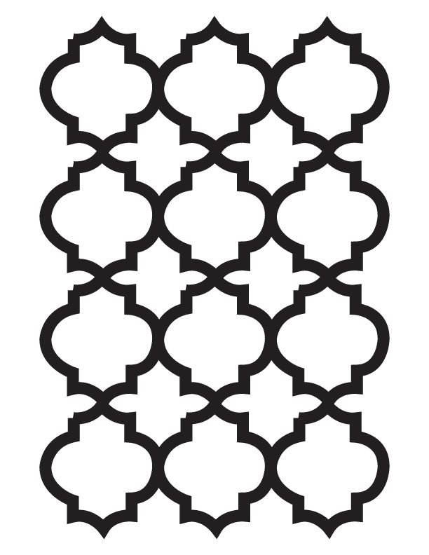 Орнамент марокканский четырехлистник