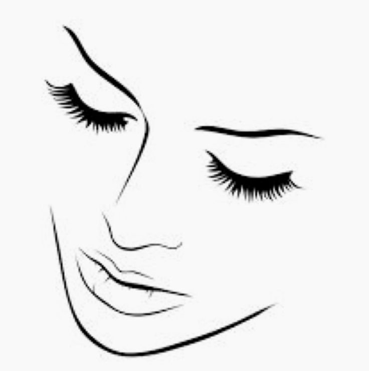 Женское лицо Графика