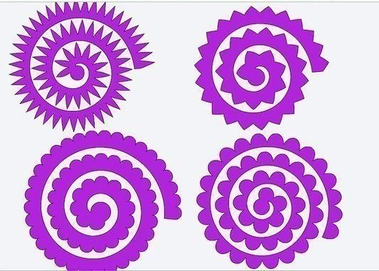 Цветы по спирали из бумаги