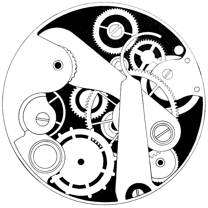 Механизм часов рисунок